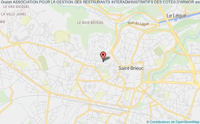 plan association Association Pour La Gestion Des Restaurants Interadministratifs Des Cotes D'armor Saint-Brieuc