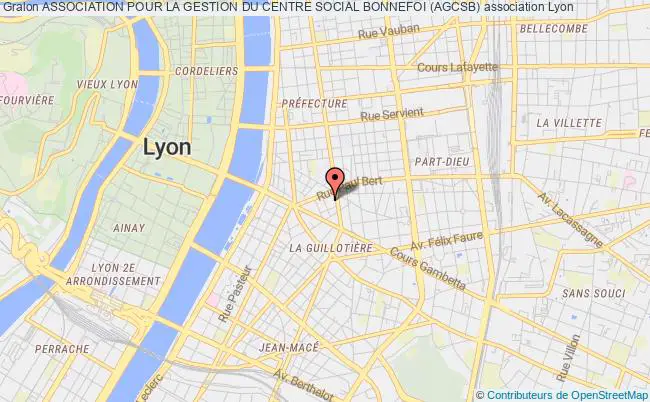 plan association Association Pour La Gestion Du Centre Social Bonnefoi (agcsb) Lyon