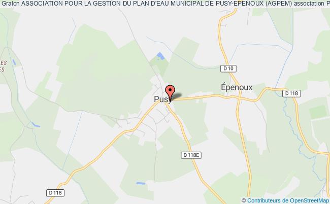 plan association Association Pour La Gestion Du Plan D'eau Municipal De Pusy-epenoux (agpem) Pusy-et-Épenoux