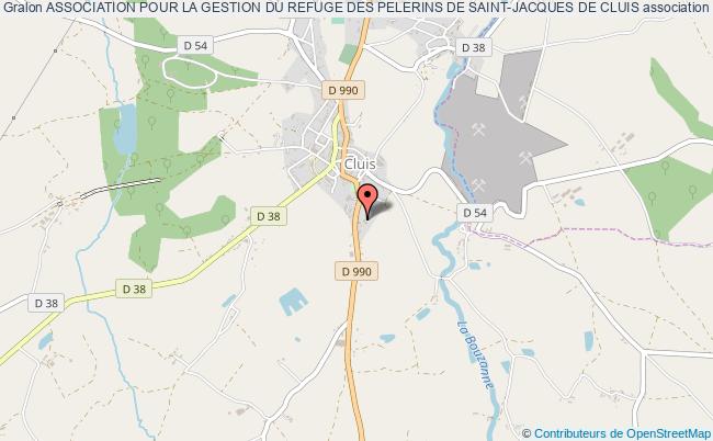 plan association Association Pour La Gestion Du Refuge Des Pelerins De Saint-jacques De Cluis Cluis