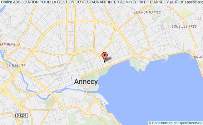 plan association Association Pour La Gestion Du Restaurant Inter Administratif D'annecy (a.r.i.a.) Annecy cedex