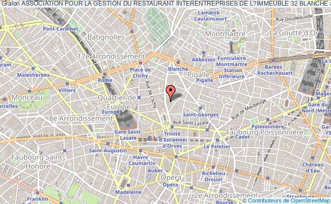 plan association Association Pour La Gestion Du Restaurant Interentreprises De L?immeuble 32 Blanche Paris