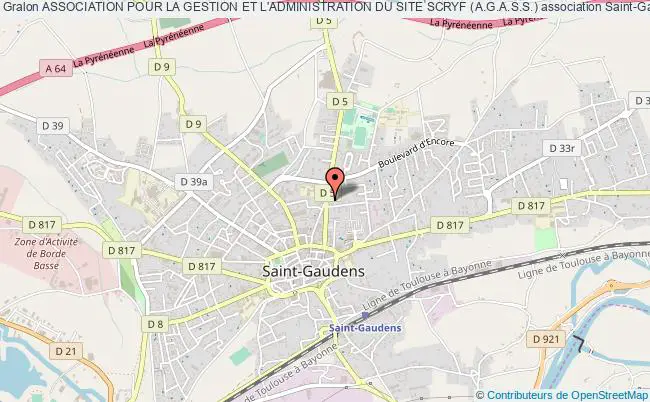 plan association Association Pour La Gestion Et L'administration Du Site Scryf (a.g.a.s.s.) Saint-Gaudens