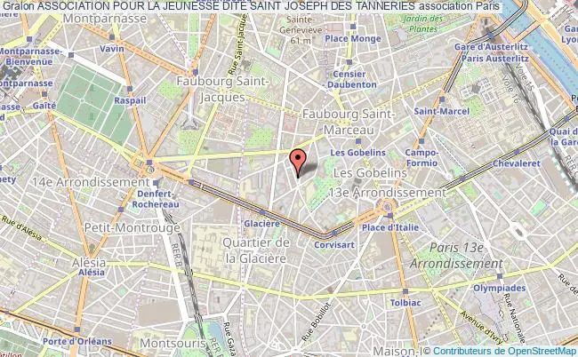 plan association Association Pour La Jeunesse Dite Saint Joseph Des Tanneries Paris