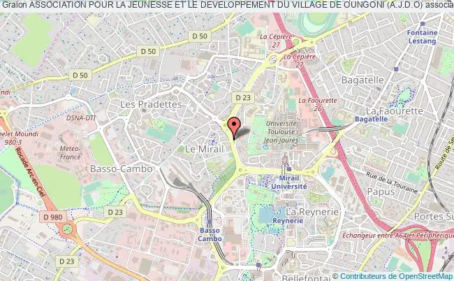 plan association Association Pour La Jeunesse Et Le Developpement Du Village De Oungoni (a.j.d.o) Toulouse