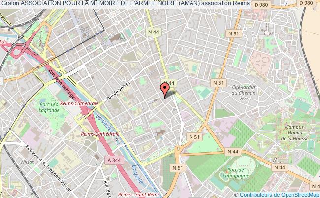 plan association Association Pour La Memoire De L'armee Noire (aman) Reims