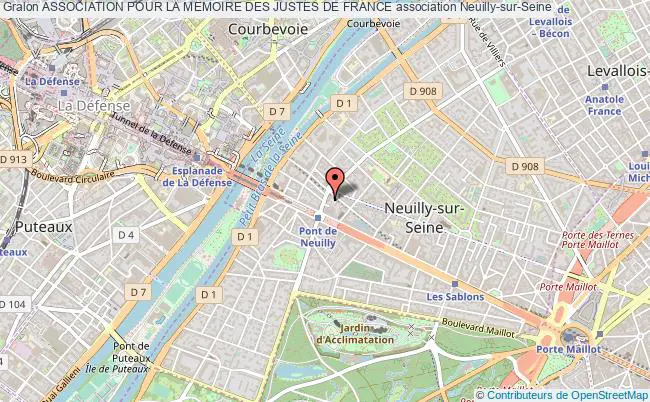 plan association Association Pour La Memoire Des Justes De France Neuilly-sur-Seine