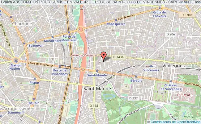 plan association Association Pour La Mise En Valeur De L'eglise Saint-louis De Vincennes - Saint-mande Vincennes