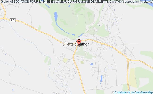 plan association Association Pour La Mise En Valeur Du Patrimoine De Villette-d'anthon Villette-d'Anthon
