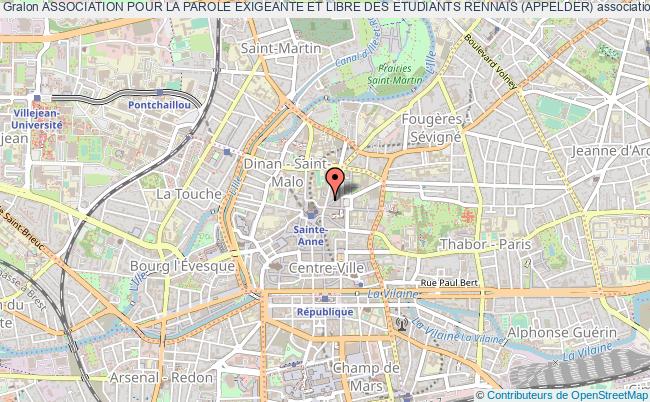plan association Association Pour La Parole Exigeante Et Libre Des Etudiants Rennais (appelder) Rennes