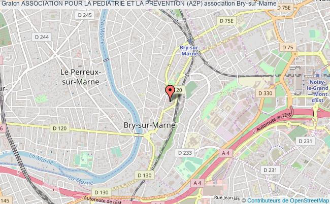 plan association Association Pour La Pediatrie Et La Prevention (a2p) Bry-sur-Marne