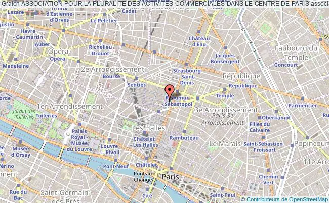 plan association Association Pour La Pluralite Des Activites Commerciales Dans Le Centre De Paris Paris