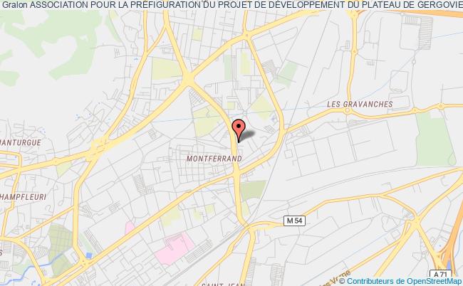 plan association Association Pour La PrÉfiguration Du Projet De DÉveloppement Du Plateau De Gergovie Et Des Sites Arvernes Clermont-Ferrand Cedex