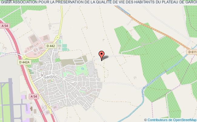 ASSOCIATION POUR LA PRESERVATION DE LA QUALITE DE VIE DES HABITANTS DU PLATEAU DE GARONS ( A P P Q V )