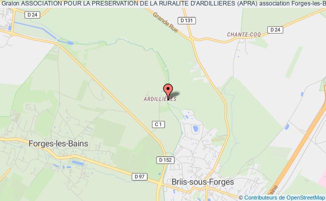 plan association Association Pour La Preservation De La Ruralite D'ardillieres (apra) Forges-les-Bains