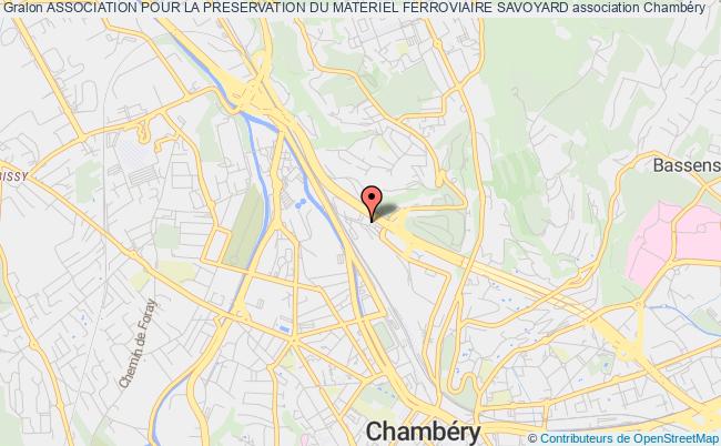 plan association Association Pour La Preservation Du Materiel Ferroviaire Savoyard Chambéry