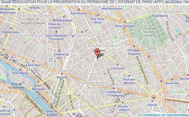 plan association Association Pour La Preservation Du Patrimoine De L'internat De Paris (appi) Paris 11e