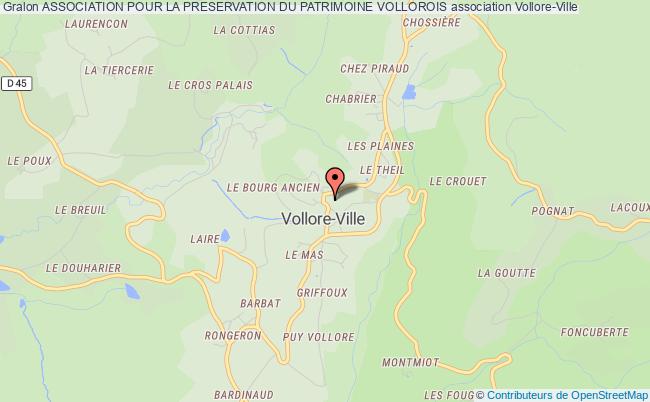 plan association Association Pour La Preservation Du Patrimoine Vollorois Vollore-Ville