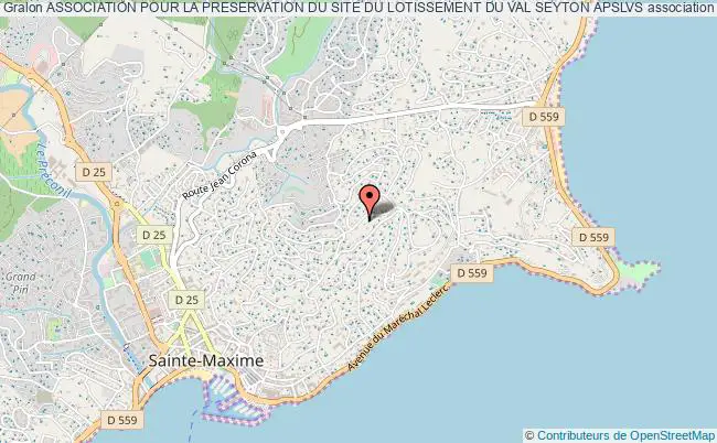 plan association Association Pour La Preservation Du Site Du Lotissement Du Val Seyton Apslvs Sainte-Maxime
