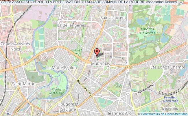 plan association Association Pour La Preservation Du Square Armand De La Rouerie Rennes