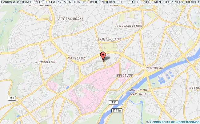 plan association Association Pour La Prevention De La Delinquance Et L'echec Scolaire Chez Nos Enfants En France - Adesef Limoges
