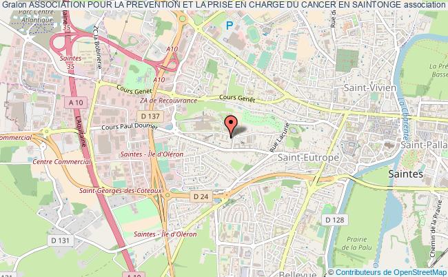 plan association Association Pour La Prevention Et La Prise En Charge Du Cancer En Saintonge Saintes