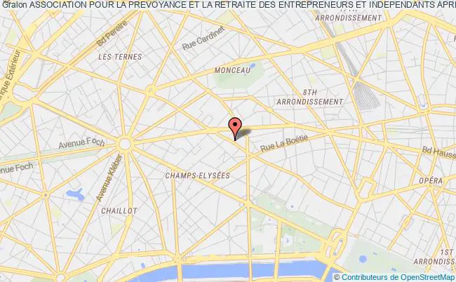 plan association Association Pour La Prevoyance Et La Retraite Des Entrepreneurs Et Independants Aprei Paris
