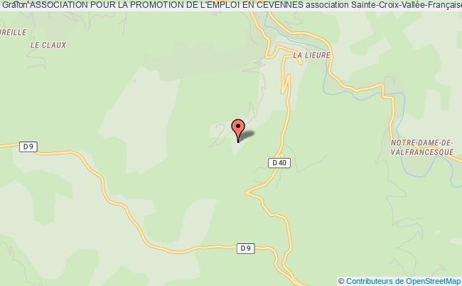 plan association Association Pour La Promotion De L'emploi En Cevennes Sainte-Croix-Vallée-Française