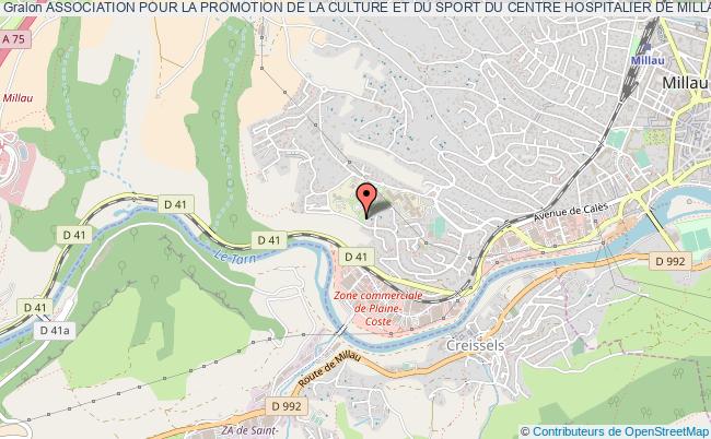 plan association Association Pour La Promotion De La Culture Et Du Sport Du Centre Hospitalier De Millau Millau