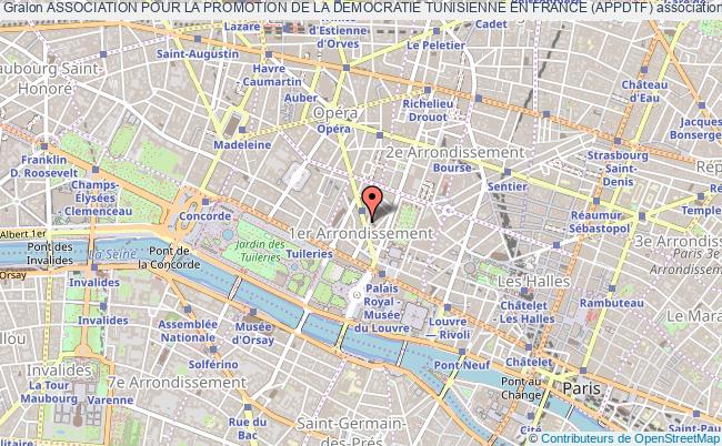 plan association Association Pour La Promotion De La Democratie Tunisienne En France (appdtf) Paris