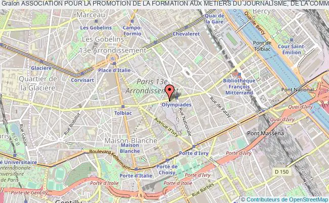 plan association Association Pour La Promotion De La Formation Aux Metiers Du Journalisme, De La Communication Et Des Medias (a.p.f.m.j.c.m) Paris