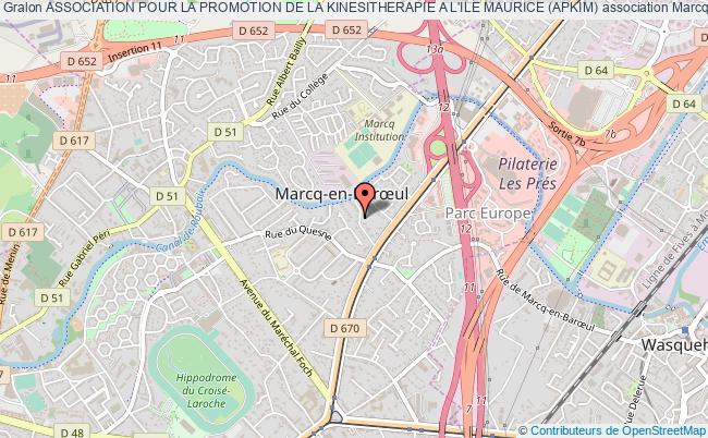 plan association Association Pour La Promotion De La Kinesitherapie A L'ile Maurice (apkim) Marcq-en-Baroeul