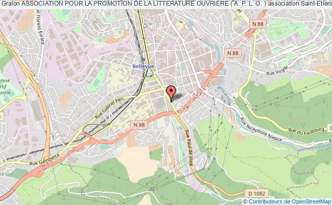 plan association Association Pour La Promotion De La Litterature Ouvriere ( A. P. L. O. ) Saint-Etienne