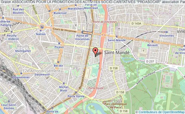 plan association Association Pour La Promotion Des Activites Socio-caritatives "proasocar" Paris