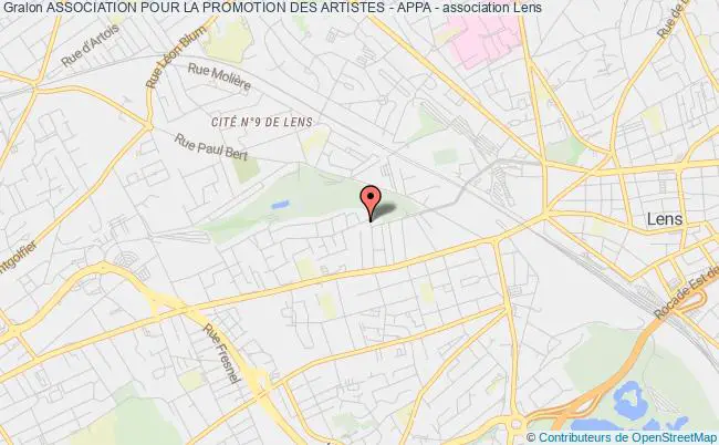 plan association Association Pour La Promotion Des Artistes - Appa - Lens
