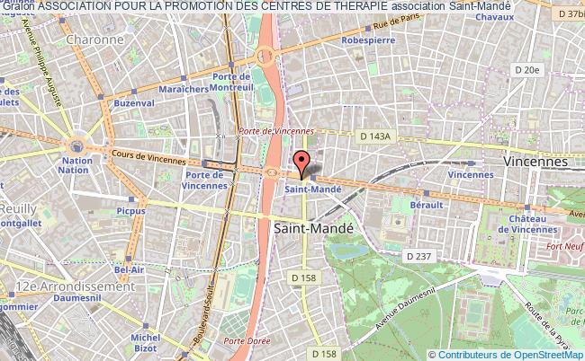 plan association Association Pour La Promotion Des Centres De Therapie Saint-Mandé
