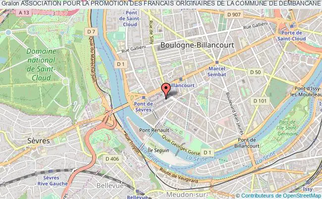 plan association Association Pour La Promotion Des Francais Originaires De La Commune De Dembancane Boulogne-Billancourt