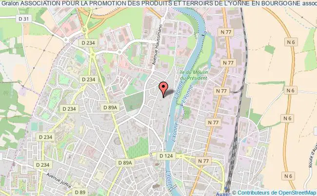 plan association Association Pour La Promotion Des Produits Et Terroirs De L'yonne En Bourgogne Auxerre