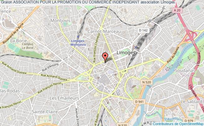 plan association Association Pour La Promotion Du Commerce Independant Limoges