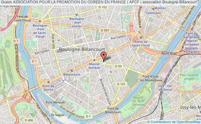 plan association Association Pour La Promotion Du CorÉen En France ( Apcf ) Boulogne-Billancourt