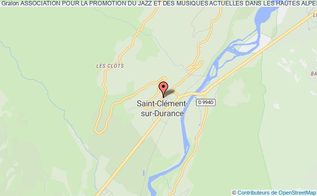 plan association Association Pour La Promotion Du Jazz Et Des Musiques Actuelles Dans Les Hautes Alpes Saint-Clément-sur-Durance