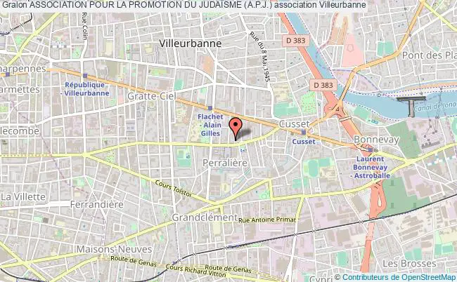 plan association Association Pour La Promotion Du JudaÏsme (a.p.j.) Villeurbanne