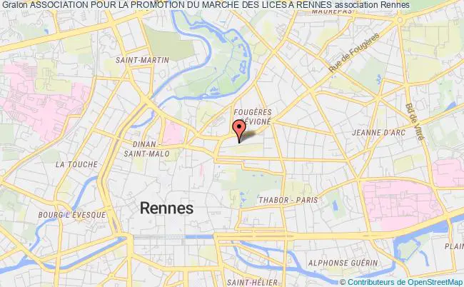 plan association Association Pour La Promotion Du Marche Des Lices A Rennes Rennes