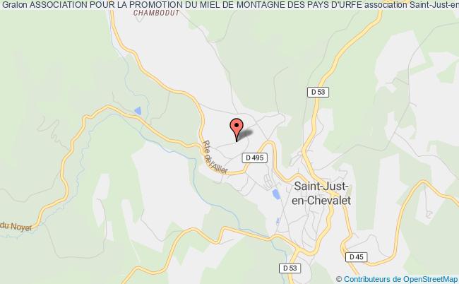 plan association Association Pour La Promotion Du Miel De Montagne Des Pays D'urfe Saint-Just-en-Chevalet
