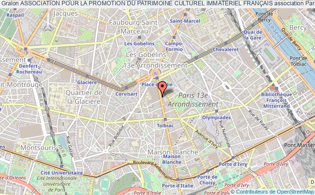 plan association Association Pour La Promotion Du Patrimoine Culturel ImmatÉriel FranÇais Paris 13e