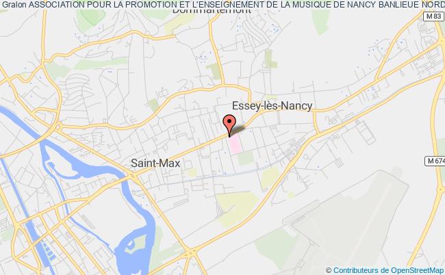 plan association Association Pour La Promotion Et L'enseignement De La Musique De Nancy Banlieue Nord-est Saint-Max