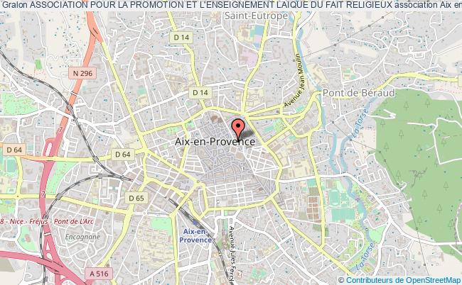 plan association Association Pour La Promotion Et L'enseignement Laique Du Fait Religieux Aix-en-Provence