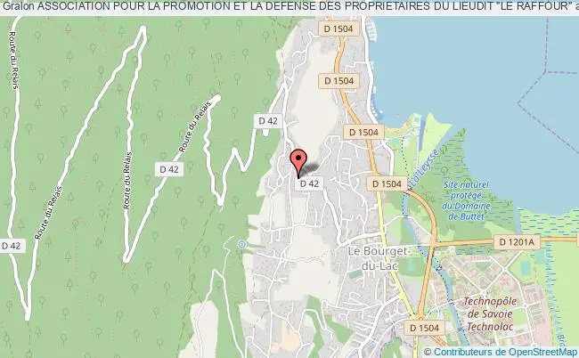 plan association Association Pour La Promotion Et La Defense Des Proprietaires Du Lieudit "le Raffour" Le    Bourget-du-Lac