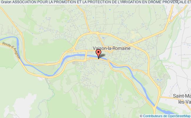 plan association Association Pour La Promotion Et La Protection De L'irrigation En DrÔme ProvenÇale Et Vaucluse (a.p.p.i.) 