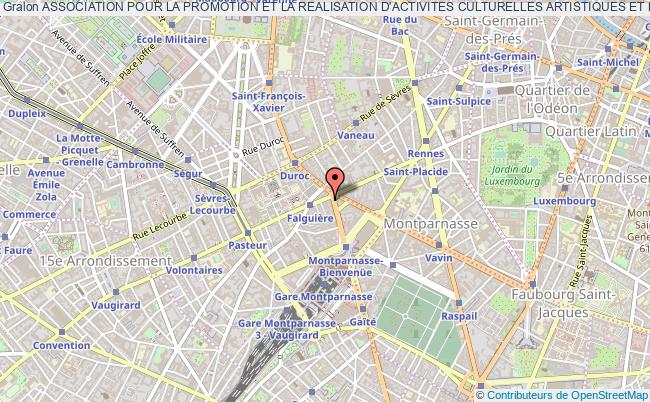 plan association Association Pour La Promotion Et La Realisation D'activites Culturelles Artistiques Et Litteraires Apracal Paris